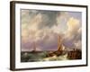 Shipping off a Jetty. 1852-Hermanus Koekkoek-Framed Giclee Print