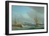Shipping Off Dover, C.1760-Thomas Whitcombe-Framed Giclee Print