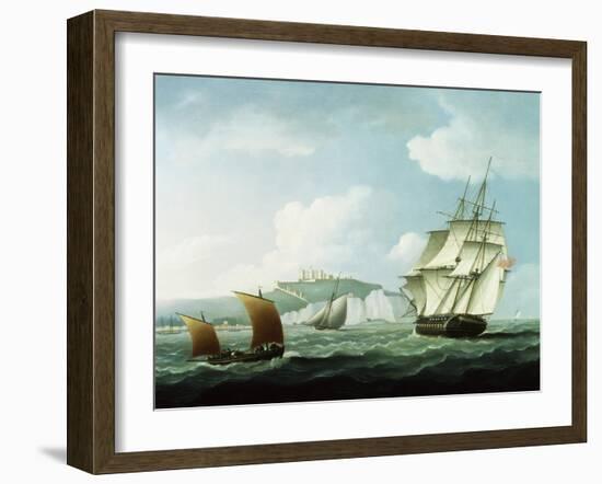 Shipping off Dover Castle, England-Thomas Buttersworth-Framed Giclee Print