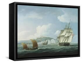 Shipping off Dover Castle-Thomas Buttersworth-Framed Stretched Canvas
