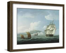 Shipping off Dover Castle-Thomas Buttersworth-Framed Giclee Print
