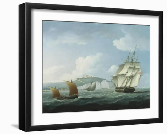 Shipping off Dover Castle-Thomas Buttersworth-Framed Giclee Print