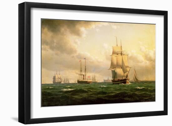 Shipping Off Elsinore Castle-Carl Emil Baagoe-Framed Giclee Print