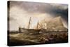 Shipping off Gibralter-Charles Henry Miller-Stretched Canvas