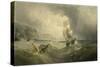 Shipping off the Coast in a Stormy Sea, 1874 (Oil on Canvas)-Henry Redmore-Stretched Canvas
