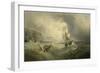 Shipping off the Coast in a Stormy Sea, 1874 (Oil on Canvas)-Henry Redmore-Framed Giclee Print