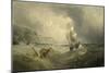 Shipping off the Coast in a Stormy Sea, 1874 (Oil on Canvas)-Henry Redmore-Mounted Giclee Print