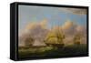 Shipping Off the Eddystone, C.1820-Thomas Luny-Framed Stretched Canvas