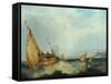 Shipping Off the Isle of Wight-John Sell Cotman-Framed Stretched Canvas