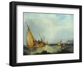 Shipping Off the Isle of Wight-John Sell Cotman-Framed Premium Giclee Print