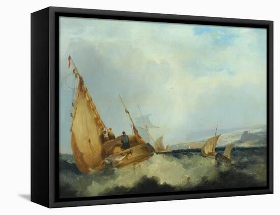 Shipping Off the Isle of Wight-John Sell Cotman-Framed Stretched Canvas