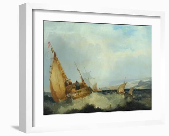 Shipping Off the Isle of Wight-John Sell Cotman-Framed Giclee Print