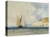 Shipping off the Mediterranean Coast, 1848-John Callow-Stretched Canvas
