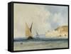 Shipping off the Mediterranean Coast, 1848-John Callow-Framed Stretched Canvas