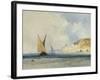 Shipping off the Mediterranean Coast, 1848-John Callow-Framed Giclee Print