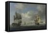 Shipping Off the South Coast of England-Charles Brooking-Framed Stretched Canvas