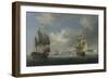 Shipping Off the South Coast of England-Charles Brooking-Framed Giclee Print