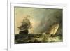 Shipping on a Choppy Sea-Ludolf Backhuysen-Framed Giclee Print