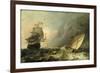 Shipping on a Choppy Sea-Ludolf Backhuysen-Framed Giclee Print