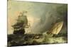 Shipping on a Choppy Sea-Ludolf Backhuysen-Mounted Giclee Print