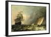 Shipping on a Choppy Sea-Ludolf Backhuysen-Framed Giclee Print