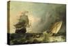 Shipping on a Choppy Sea-Ludolf Backhuysen-Stretched Canvas