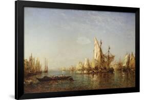 Shipping on the Grand Canal, Venice-Felix Ziem-Framed Giclee Print