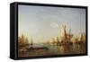 Shipping on the Grand Canal, Venice-Felix Ziem-Framed Stretched Canvas