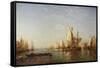 Shipping on the Grand Canal, Venice-Felix Ziem-Framed Stretched Canvas