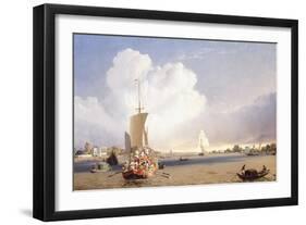 Shipping on the Hooghly River, Calcutta, 1852-C.J. Martin-Framed Premium Giclee Print