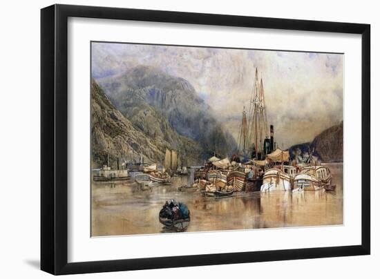 Shipping on the Hudson River-Samuel Colman-Framed Giclee Print