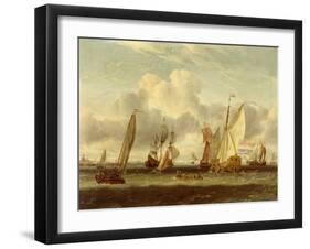 Shipping on the Ij at Amsterdam Harbour-Abraham Storck-Framed Giclee Print