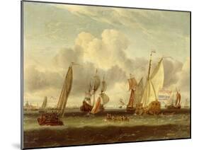 Shipping on the Ij at Amsterdam Harbour-Abraham Storck-Mounted Giclee Print