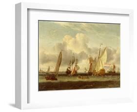 Shipping on the Ij at Amsterdam Harbour-Abraham Storck-Framed Giclee Print