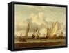 Shipping on the Ij at Amsterdam Harbour-Abraham Storck-Framed Stretched Canvas