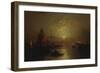 Shipping on the Lagoon, Venice at Sunset-Franz Richard Unterberger-Framed Giclee Print