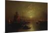 Shipping on the Lagoon, Venice at Sunset-Franz Richard Unterberger-Mounted Giclee Print