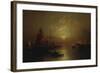 Shipping on the Lagoon, Venice at Sunset-Franz Richard Unterberger-Framed Giclee Print