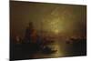 Shipping on the Lagoon, Venice at Sunset-Franz Richard Unterberger-Mounted Giclee Print