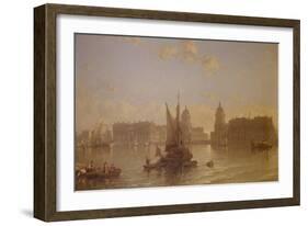 Shipping on the Thames at Greenwich-David Roberts-Framed Giclee Print
