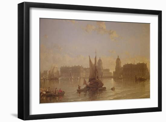 Shipping on the Thames at Greenwich-David Roberts-Framed Giclee Print