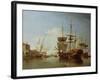 Shipping on the Thames at Rotherhithe, C.1753-Samuel Scott-Framed Giclee Print