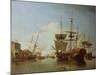 Shipping on the Thames at Rotherhithe, C.1753-Samuel Scott-Mounted Giclee Print