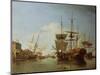 Shipping on the Thames at Rotherhithe, C.1753-Samuel Scott-Mounted Giclee Print