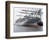 Shipping, Port, Hamburg, Germany-Hans Peter Merten-Framed Photographic Print