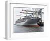 Shipping, Port, Hamburg, Germany-Hans Peter Merten-Framed Photographic Print