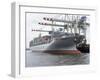 Shipping, Port, Hamburg, Germany-Hans Peter Merten-Framed Photographic Print