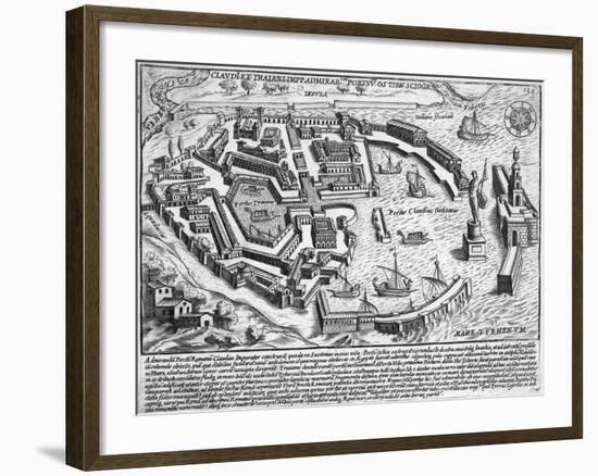 Shipping Port in Ancient Rome-null-Framed Giclee Print