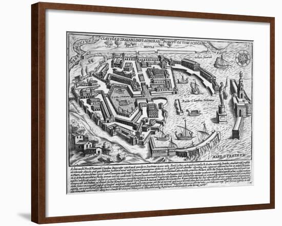 Shipping Port in Ancient Rome-null-Framed Giclee Print