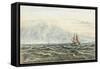 Shipping Scene Off Tynemouth (Watercolour, Bodycolour and Pencil on Paper)-James Henry Cleet-Framed Stretched Canvas